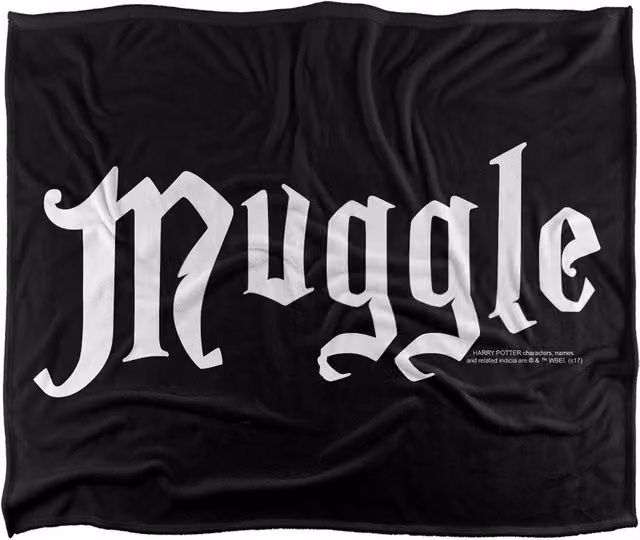 Warner Bros. Harry Potter Muggle Silky Touch Super Soft Fleece Throw Blanket, Black and Multicolour, W: 127.0 cm x L: 152.4 cm – 6