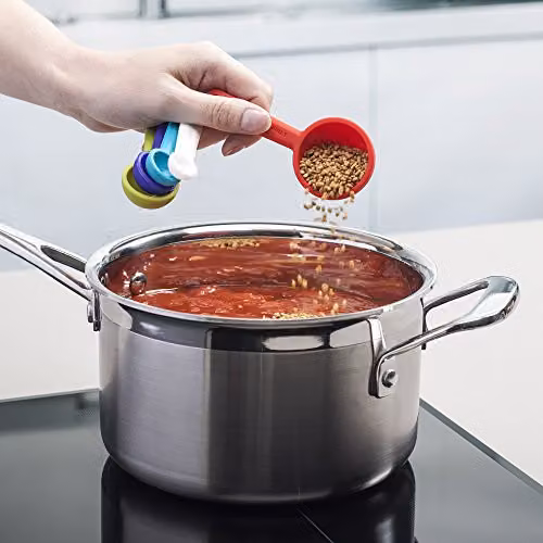 Zeal Multicolour Silicone Measuring Spoon Set with Printed Scale – 3