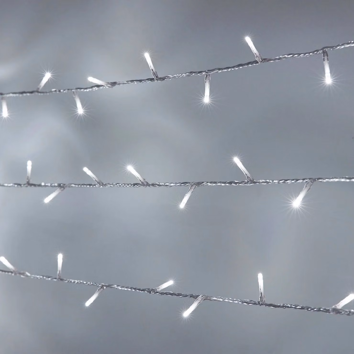 Lights4fun Essential Connect 300 White Connectable Fairy Lights with Timer and Transparent Cable