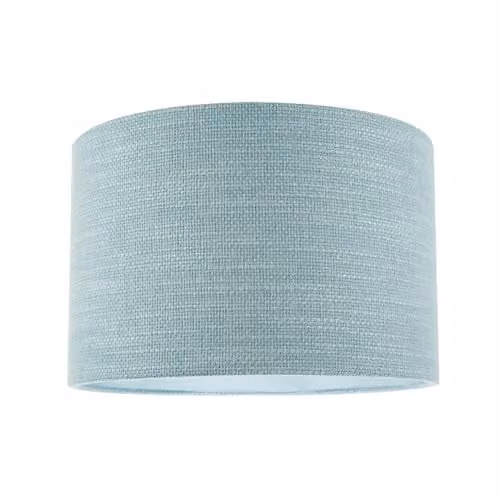 Happy Homewares Modern Round Fabric Lamp Shade in Blue, W/D/H: 30 x 30 x 20 cm