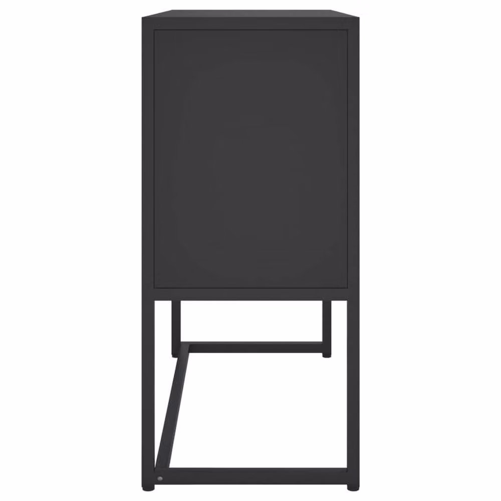 Berkfield Home Matt Black Metal Sideboard W/D/H: 75 x 35 x 75 cm – 4