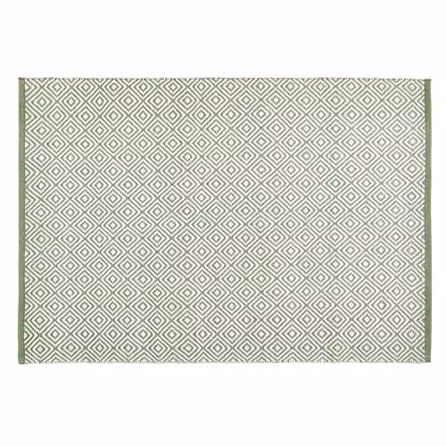 HUG RUG Woven Diamond Dark Green Rectangular Rug, W: 80 cm, L: 150 cm – 1