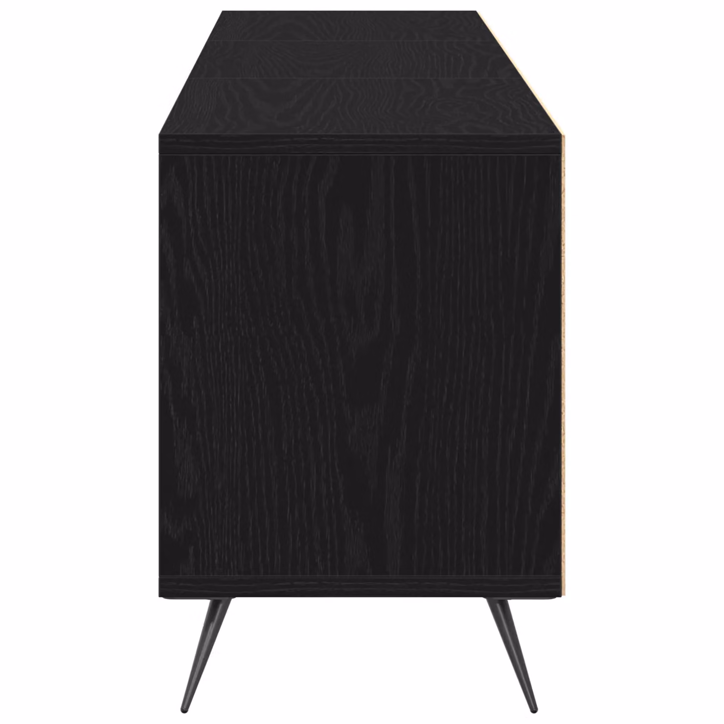 Berkfield Home Modern Matt Black TV Cabinet W/D/H: 150 x 30 x 44.5 cm – 3