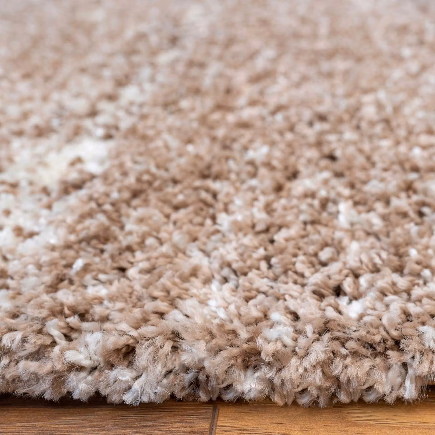 Kukoon Soft Shaggy Rug in Beige Stripe, W/D/H: 160 x 230 cm – 2