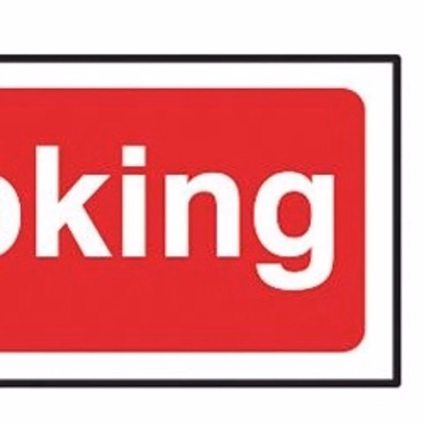 Scan No Smoking Sign, Red and Multicolour Plastic – 2