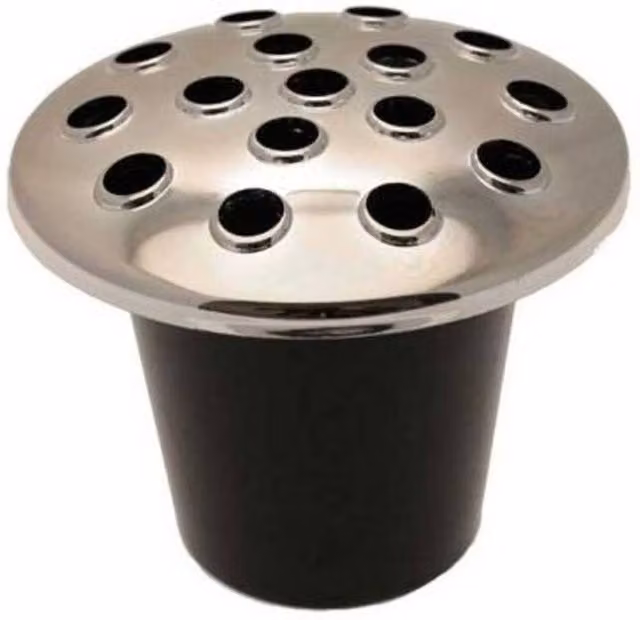KDMD Black Grave Vase Liner with Silver Lid, 5 Pack