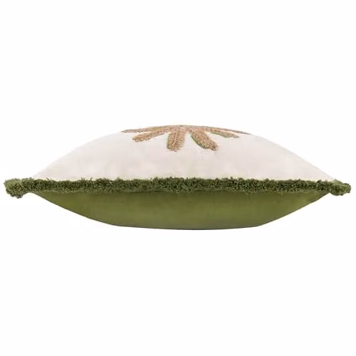Furn Floral Embroidered Square Cushion in Green and White, W/D/H: 45 x 45 x 45 cm – 2