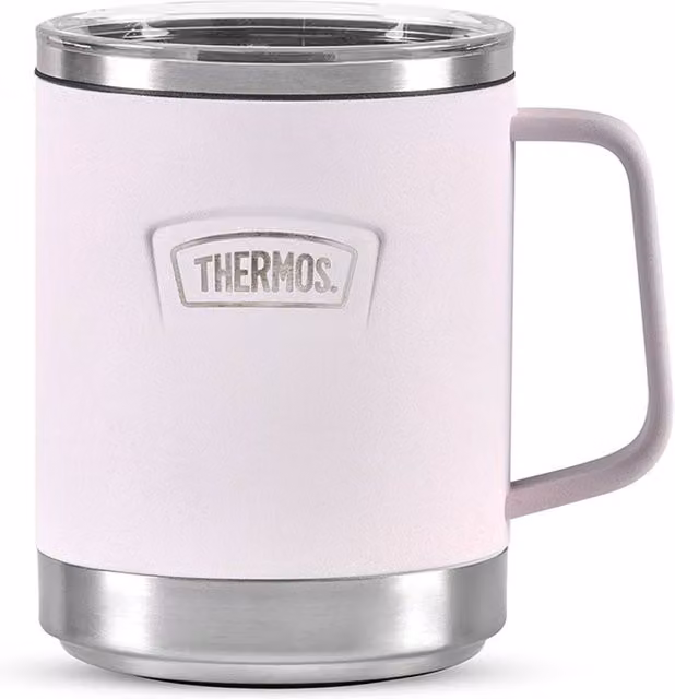 Thermos Icon Series Double Walled Stainless Steel Desk Mug with Lid, 410ml, Pink – 1