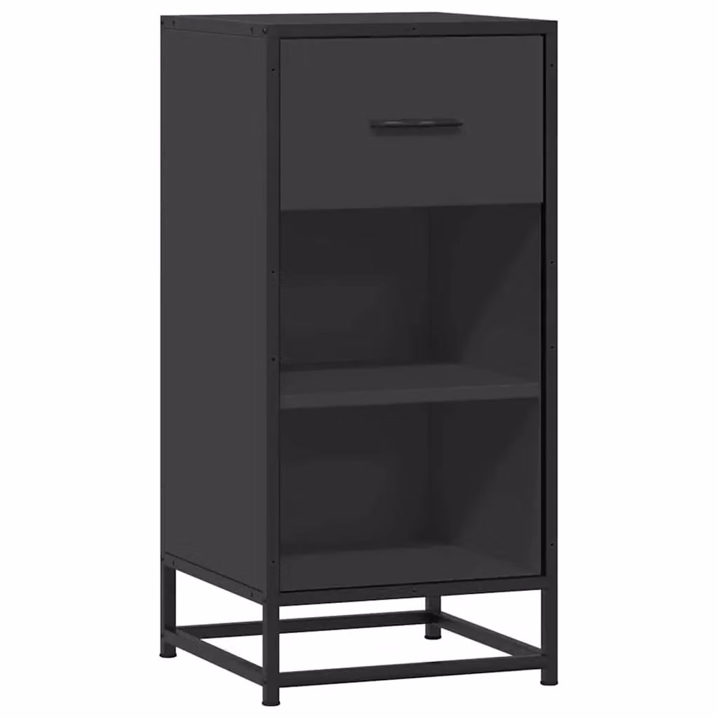 Berkfield Home Industrial Sideboard in Black, MDF and Metal, W/D/H: 35.5 x 35.5 x 76 cm – 2