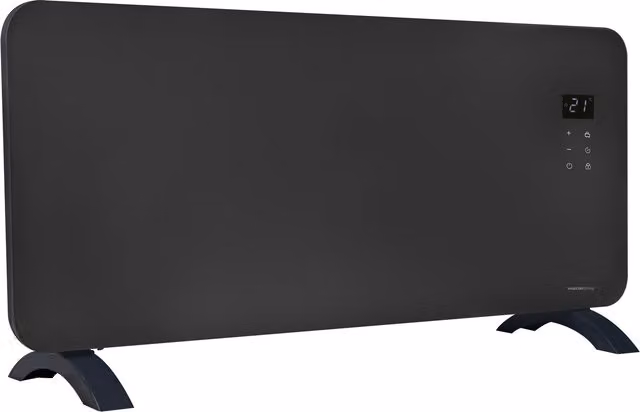 Masterplug Smart Convector Glass Panel Heater 2000W with WiFi and App Control, Grey