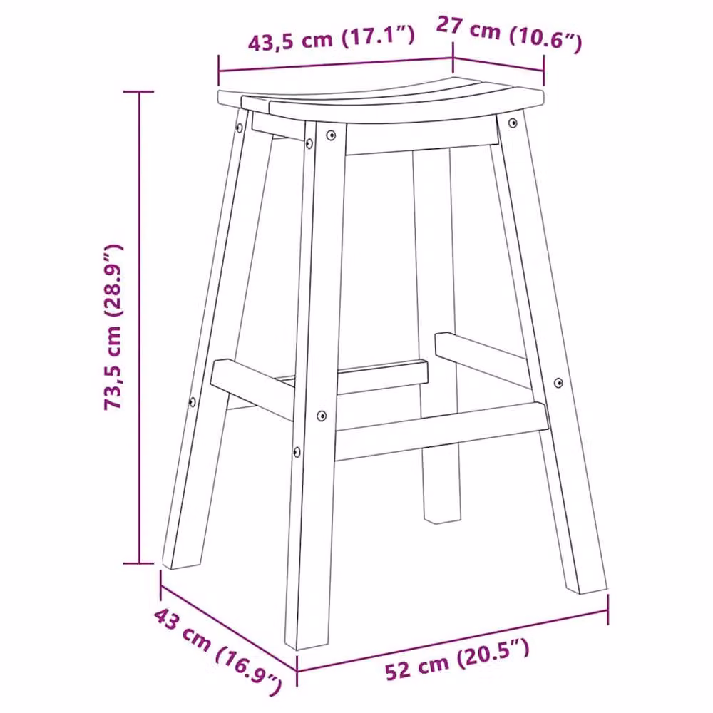 Berkfield Home Set of 9 Modern Black HDPE Bar Stools – 4