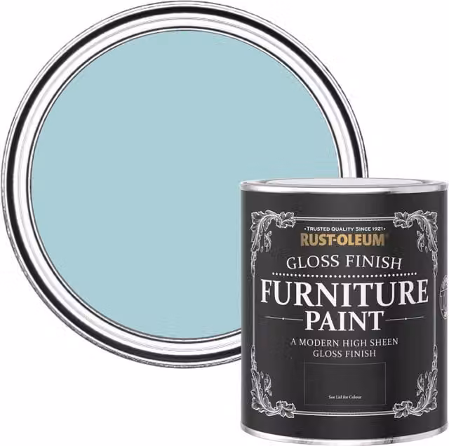 Rust-Oleum Gloss Furniture and Skirting Board Paint in Blue, 750ml – 1