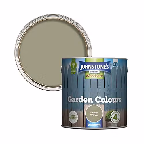 Johnstone's Garden Colours Gentle Willow Exterior Wood Paint, Green, 2.5L – 2