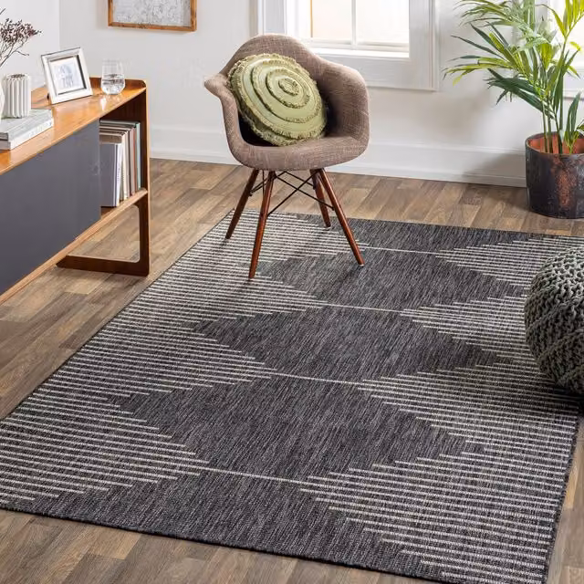 Livabliss Aegean-Global In- & Outdoor Boho Rug in Black, Blue, Beige and Green, W: 200 cm, D: 275 cm – 1