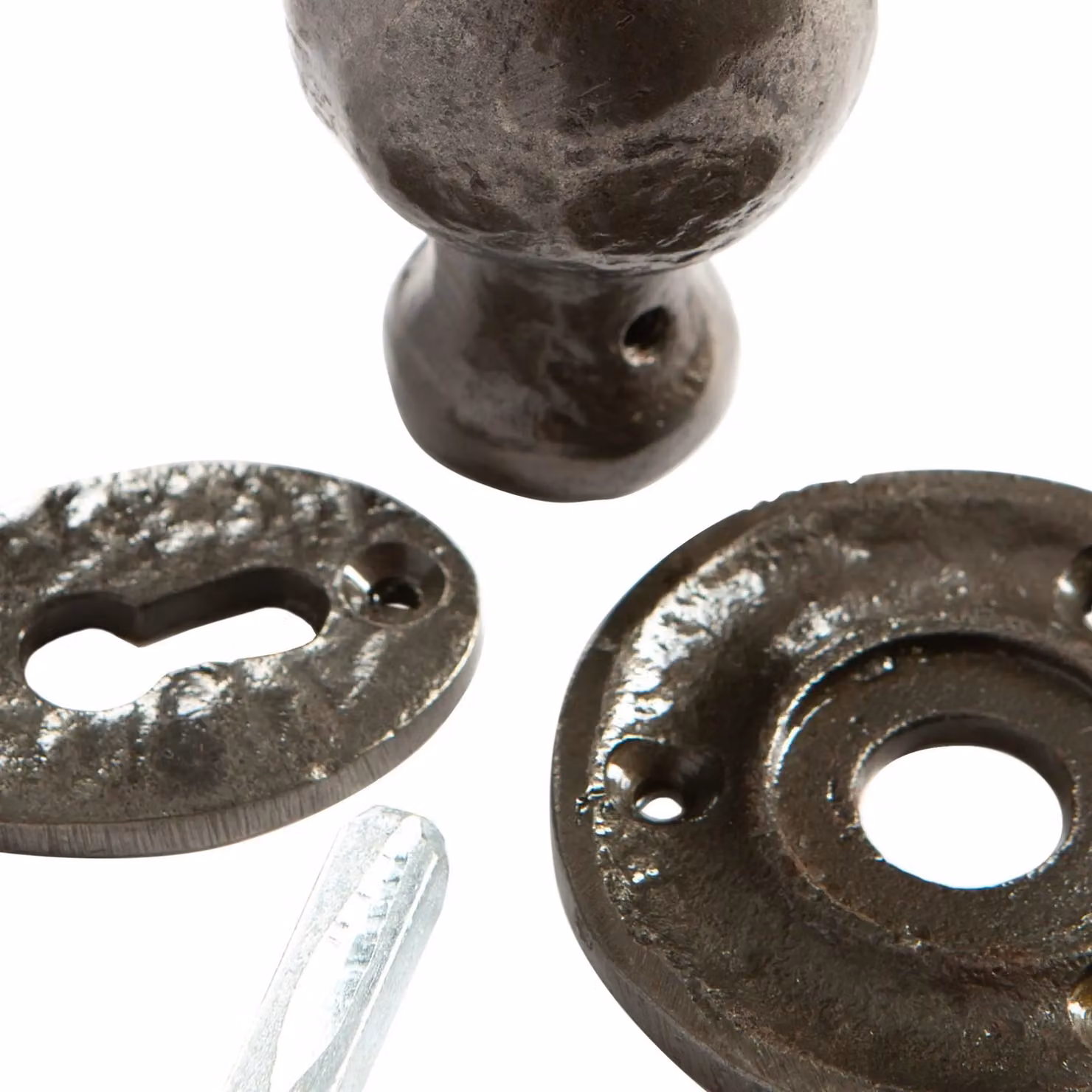Hammer and Tongs Round Rim and Mortice Door Knob, Pack of 4, Grey – 2