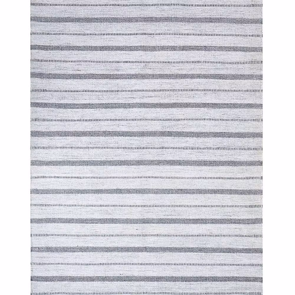 Wyld and Coco White Striped Handwoven Indoor-Outdoor Area Rug, W: 160 cm, L: 230 cm – 2