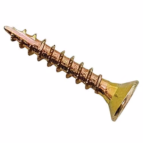 Forgefix Spectre Pozidriv Self-Countersinking Wood Screws, Gold, 3.0 x 16 mm