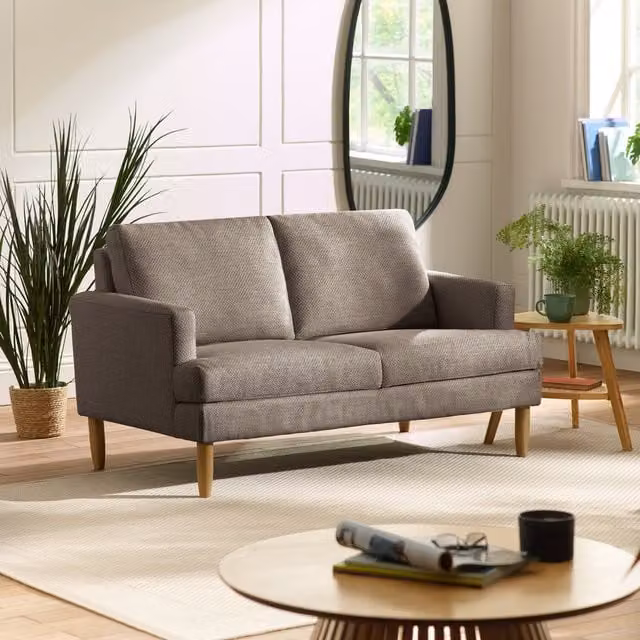 Julian Bowen Daisy Compact 2 Seater Sofa in Coyote Grey