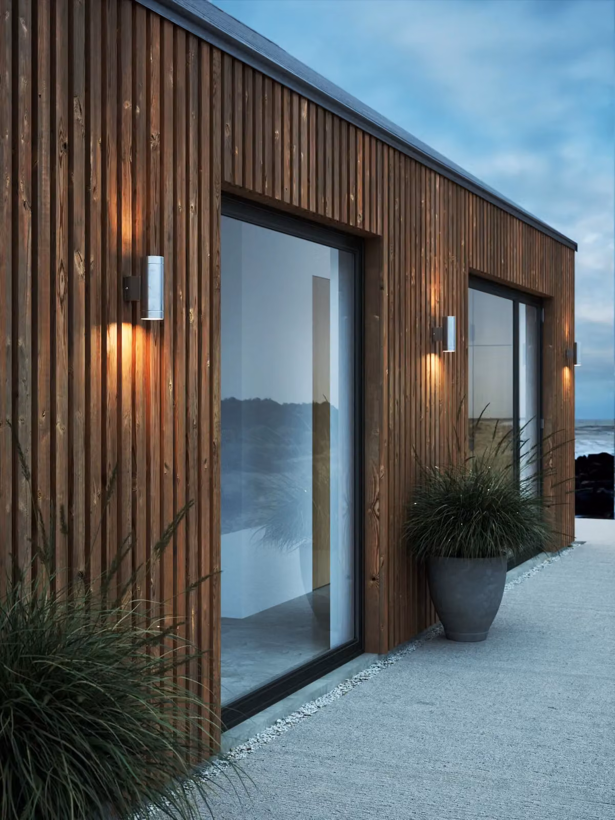 Nordlux Tin Modern Up and Down Outdoor Wall Light in Silver Galvanised Steel, GU10, IP54 – 3