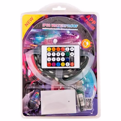 SHATCHI Smart RGBIC LED Fairy Lights, 20m Multicolour Waterproof IP68 Outdoor Lights with Bluetooth App, Music Sync and Remote Control – 5