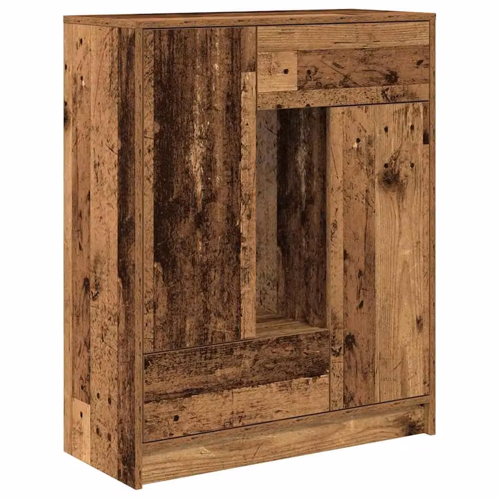 Berkfield Home Rustic Sideboard with Drawers and Doors in Brown, W/D/H: 73 x 31 x 90 cm – 2