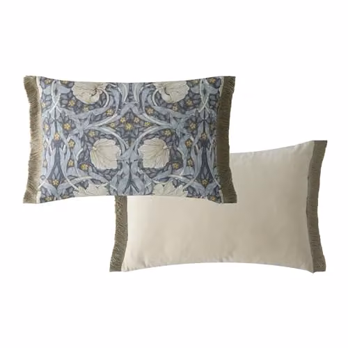 William Morris at Home Pimpernel Floral Cotton Filled Rectangular Cushion, Blue and Yellow, W: 60 cm, H: 40 cm, D: 40 cm – 3