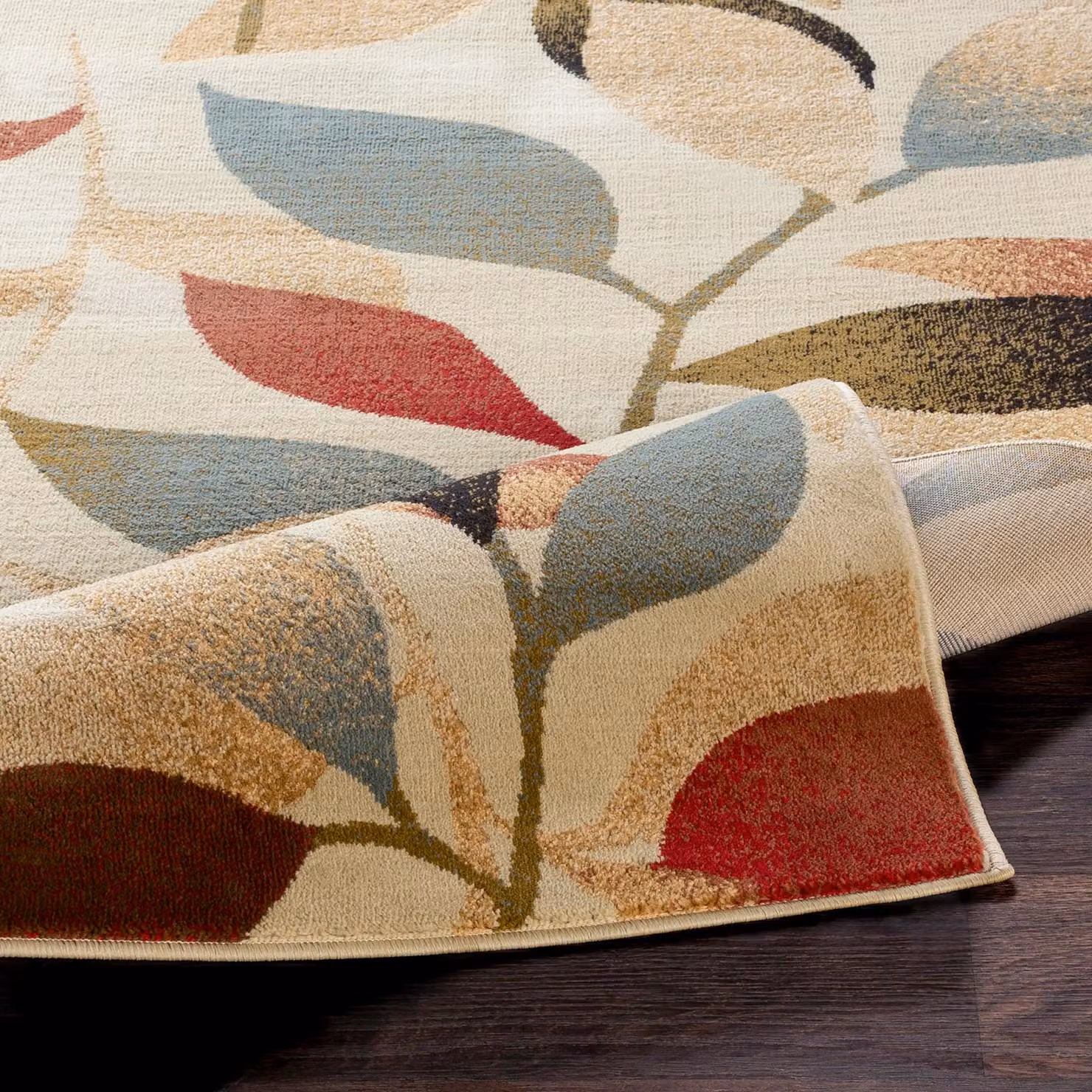 Livabliss Riley Geometric Wool Rug in Multicolour Red, Beige, Green and Brown, W: 200 cm, D: 290 cm – 4