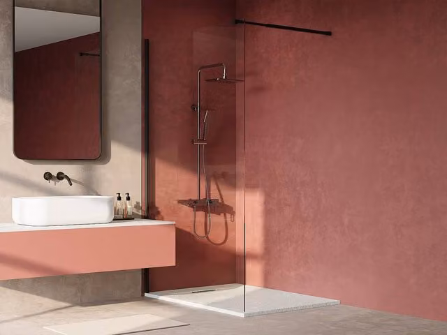 Vente-unique Extra-Flat Rectangular Shower Tray in White, W/D: 120 x 90 cm