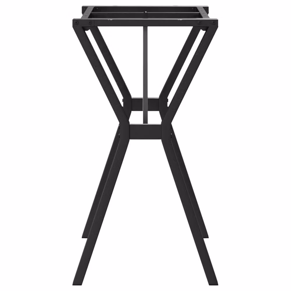 Berkfield Home Y-Frame Dining Table Legs in Black Steel, W/D/H: 80 x 40 x 73 cm – 3