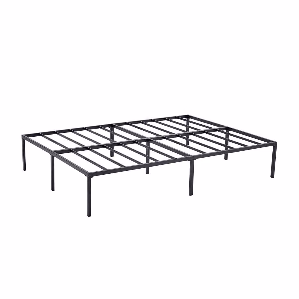 MCC Direct Florence Metal Bed Frame and Mattress Base, Black, W: 140 cm, D: 200 cm – 2