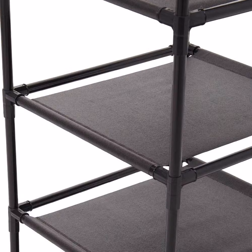 Kelvenix 10-Tier Vertical Shoe Rack in Black Metal – 4
