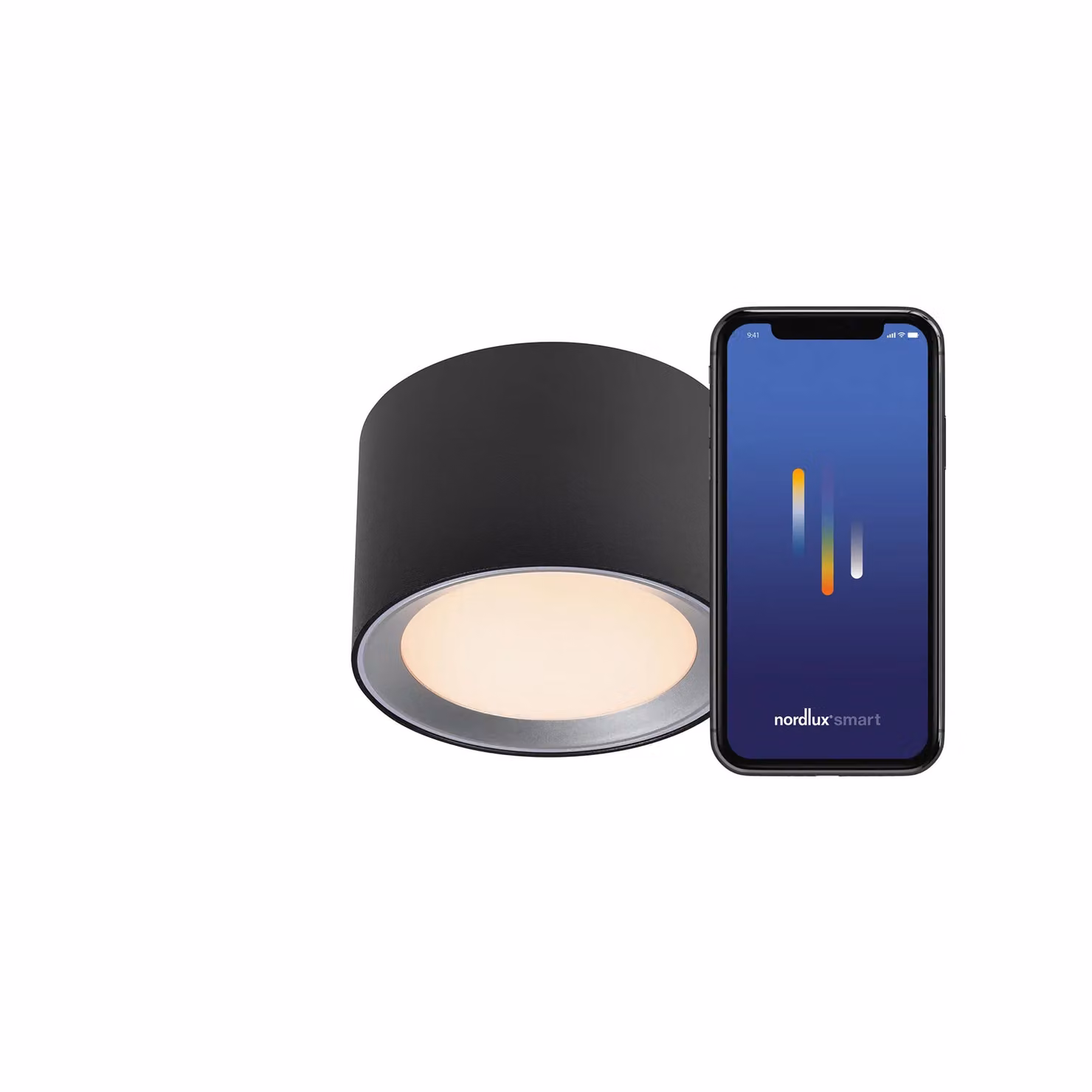 Nordlux Landonsmar LED Ceiling Light, Black Metal, IP44 Dimmable Surface Mount Downlight – 2