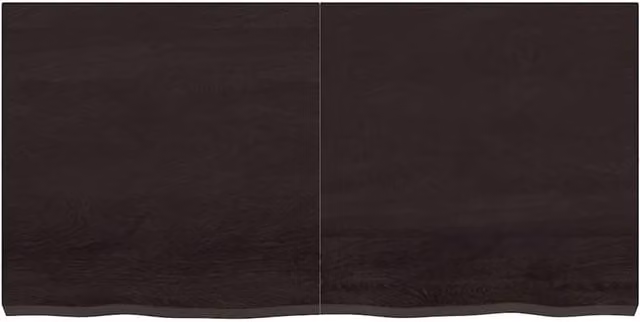 Berkfield Home Wall Mounted Oak Wood Shelf in Dark Brown and Dark Grey, W: 120 cm, D: 60 cm, H: 2-6 cm