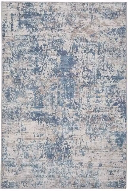 Kukoon Blue Modern Abstract Flatwoven Living Room and Hallway Area Rug, W: 160 cm, L: 230 cm