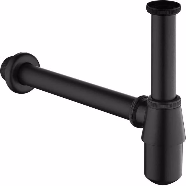 Nes Home Matte Black Brass Bottle Trap Waste Pipe for Bathroom Basin Sinks – 1