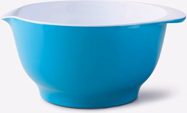 Zeal Melamine Non Slip Round Mixing Bowl, 4 l, Turquoise and White