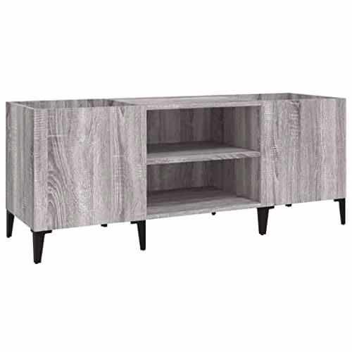 vidaXL Record Cabinet in Grey Sonoma, W/D/H: 121 x 38 x 48 cm