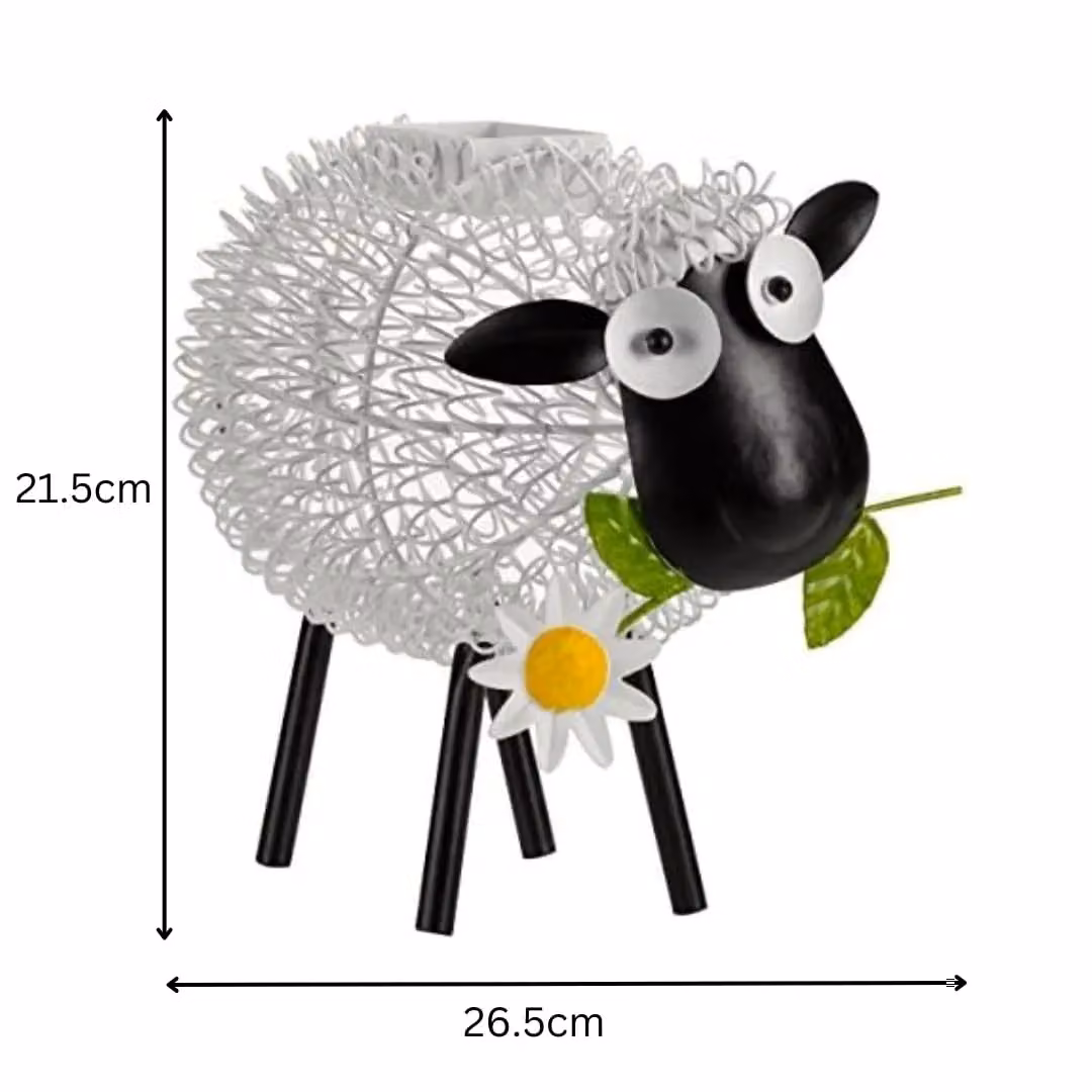 Marco Paul White Metal Solar Silhouette Sheep Ornament – 3