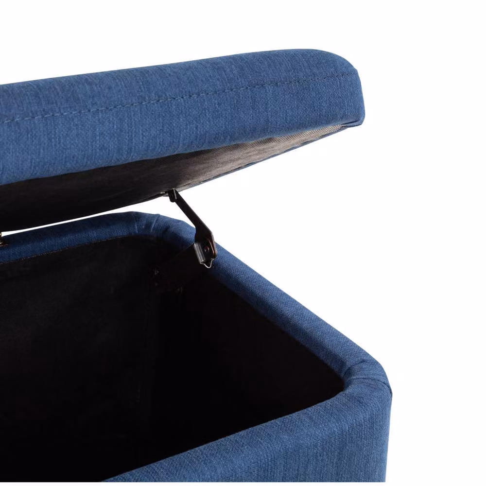 Cheshire Premium Nordica Blanket Box in Blue with Soft Close Lid and Upholstered Frame, W/D/H: 45 x 40 x 1 cm – 5