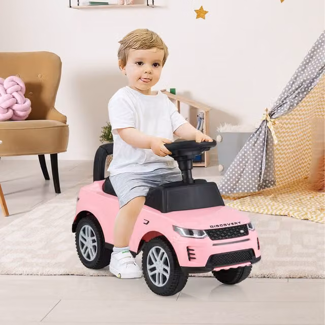 Costway Kids Ride On Push Car and Walking Sliding Toy in Pink