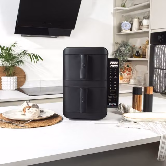 Salter VertiCook Ultra Dual Zone Air Fryer with Digital Display, Black
