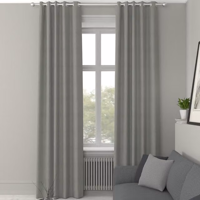 Willow Alpine Made to Measure Blackout Fabric Panel Curtain with Eyelets