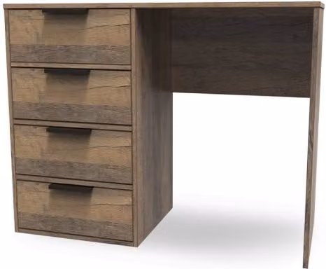 Welcome Hong Kong Modern Single Pedestal Dressing Table in Matt Brown