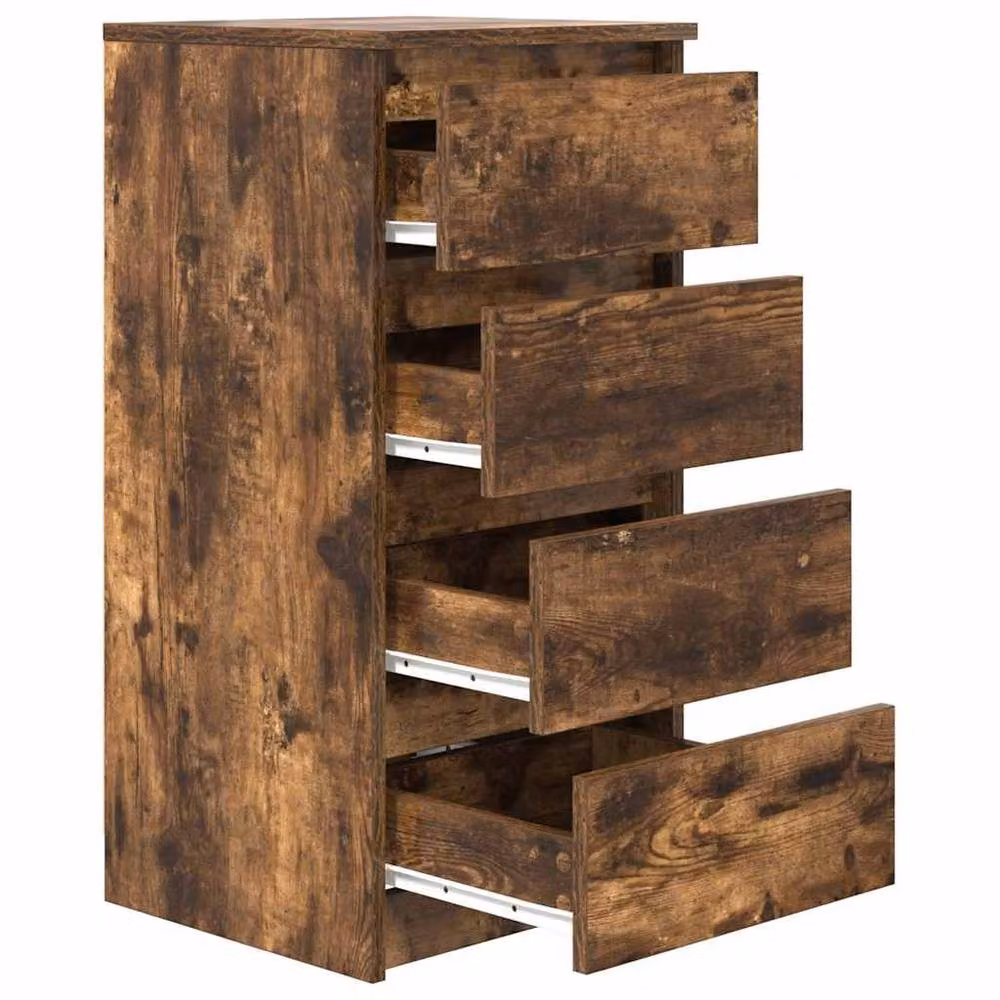 Berkfield Home Smoked Oak Sideboard in Brown, W/D/H: 37.5 x 35 x 76 cm – 3