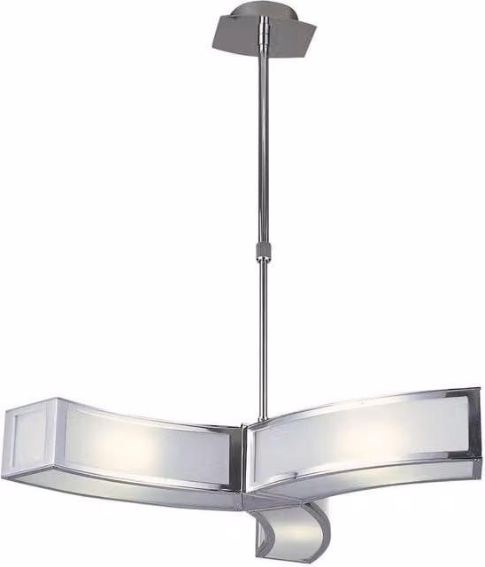 Netlighting Duna GU10 3-Light Pendant Lamp in Polished Chrome and Grey – 1