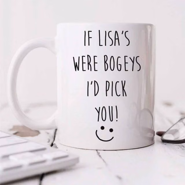 60 Second Makeover Personalised Bogeys I'd Pick You Ceramic Mug in White