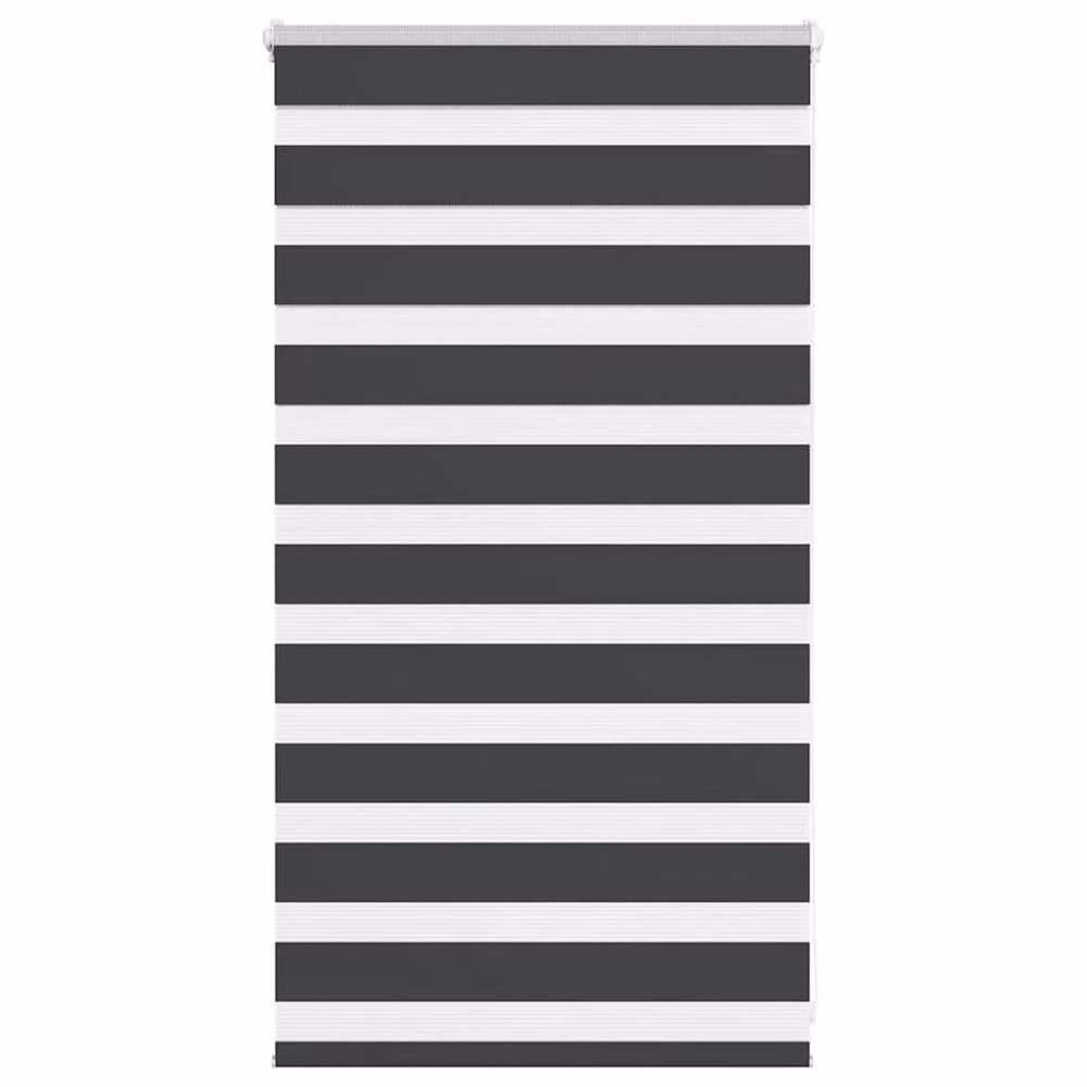 Berkfield Home Elegant Zebra Blind in Black, Polyester, W: 80 cm, H: 100 cm – 2