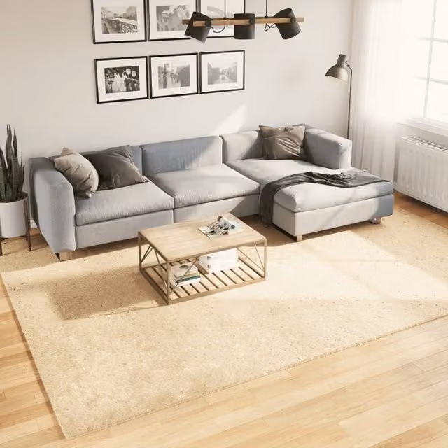 Berkfield Home HUARTE Short Pile Washable Rug, Beige, W: 240 cm, D: 340 cm – 1