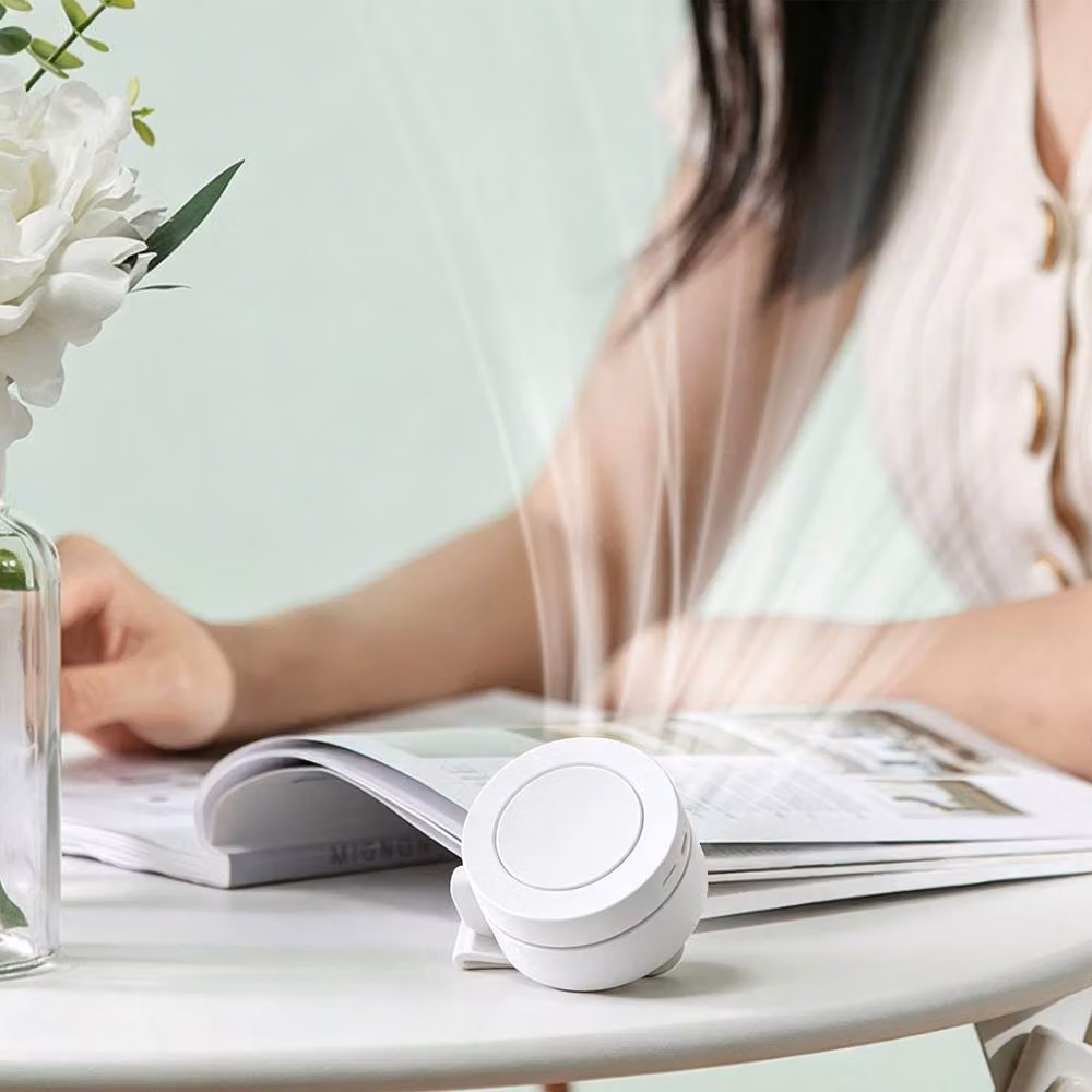 Lovii Mini Rechargeable Portable Waist Hanging Personal Cooling Fan in White – 3