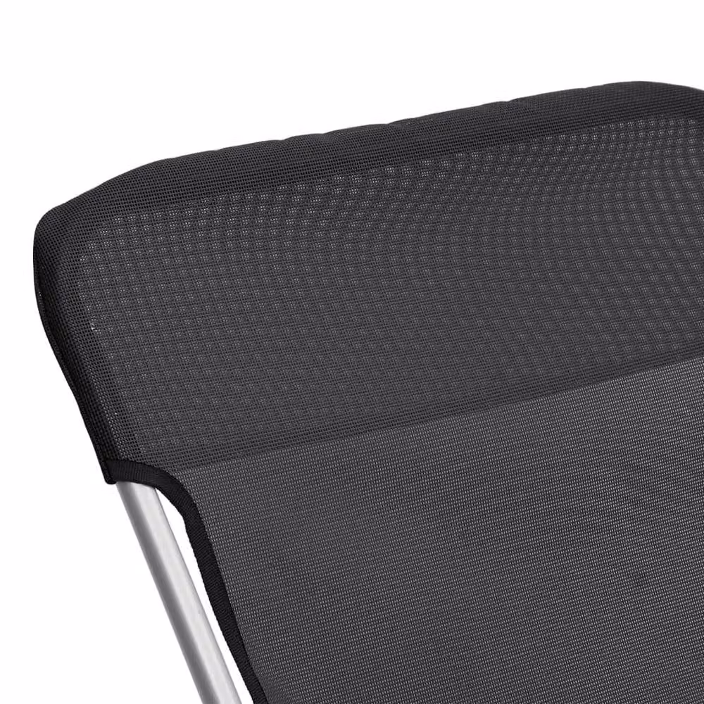 Berkfield Home Set of 2 Black Folding Beach Chairs with Textilene Fabric and Powder-Coated Steel Frame – 5